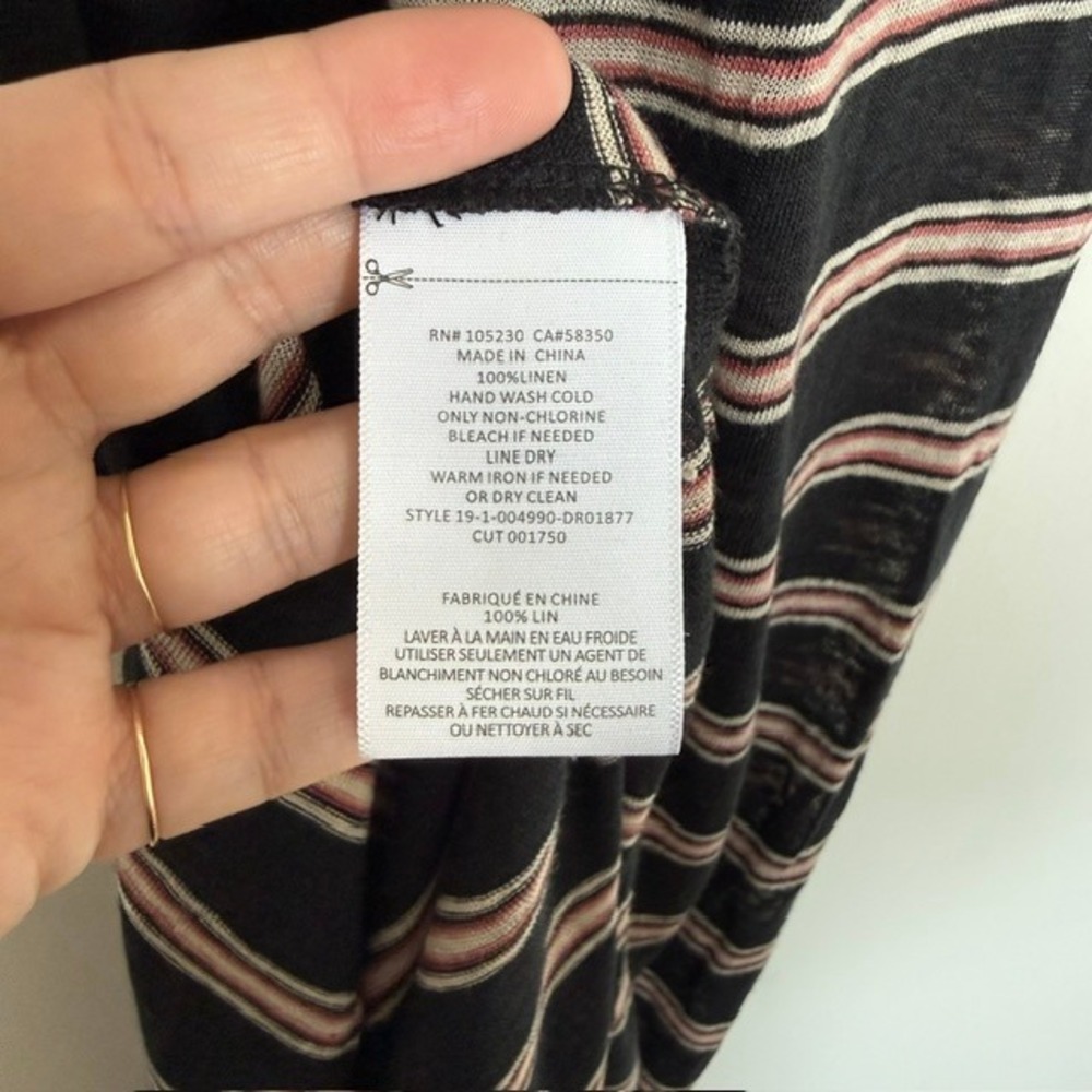 Joie Brellen Linen Twist Back Dress XS | Striped Resort Vacation Dress $228 - Picture 9 of 10